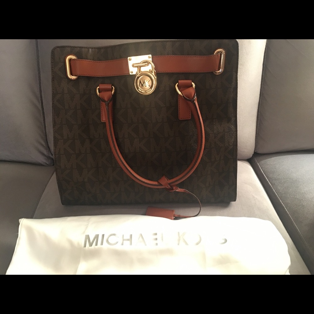 Michael Kors brown large Hamilton bag